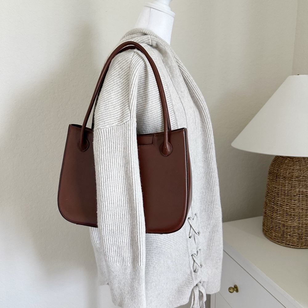 Adrienne Vittardini Brown Leather Shoulder / Satchel Bag